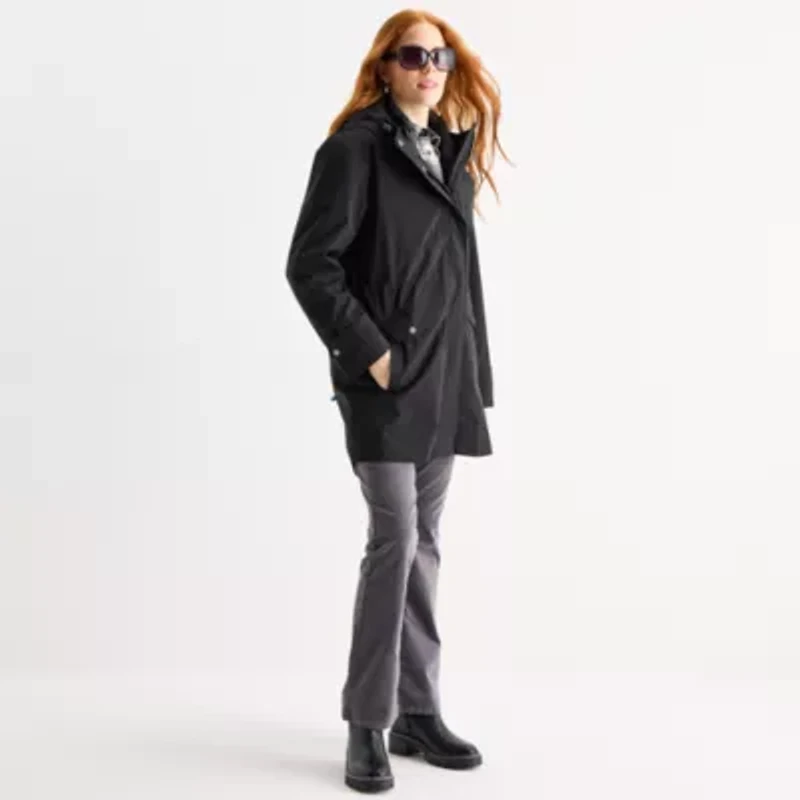 St. John's Bay Womens Hooded Midweight System Jacket