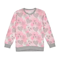 Sleep On It Little & Big Kid Girls Crew Neck Long Sleeve 3-pc. Pajama Sets