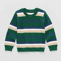 Okie Dokie Toddler & Little Boys Crew Neck Long Sleeve Pullover Sweater