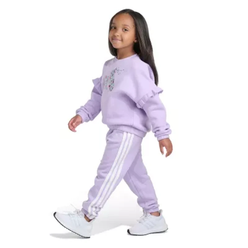 adidas Little Girls 2-pc. Pant Set