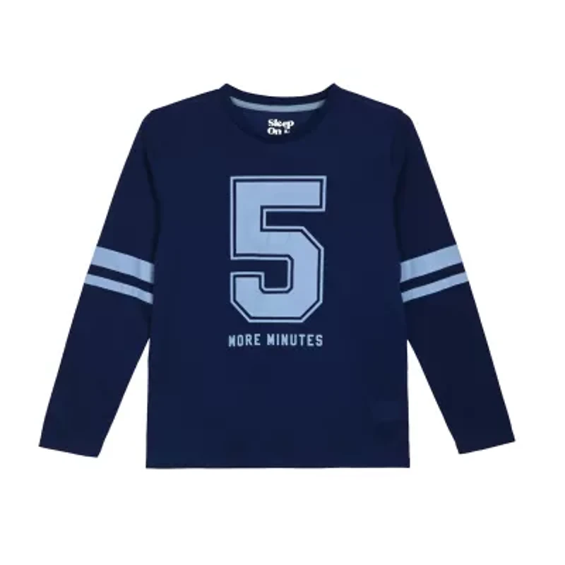 Sleep On It Little & Big Kid Boys Crew Neck Long Sleeve 2-pc. Pajama Sets