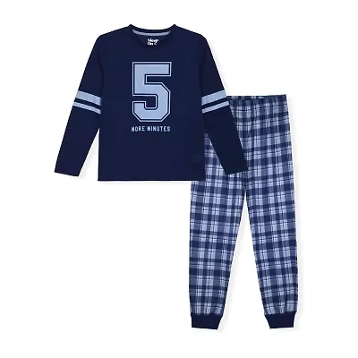 Sleep On It Little & Big Kid Boys Crew Neck Long Sleeve 2-pc. Pajama Sets