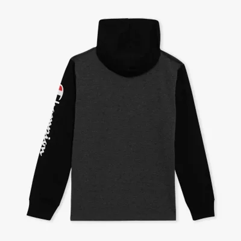 Champion Big Kid Boys Hooded Long Sleeve Regular Fit Graphic T-Shirt