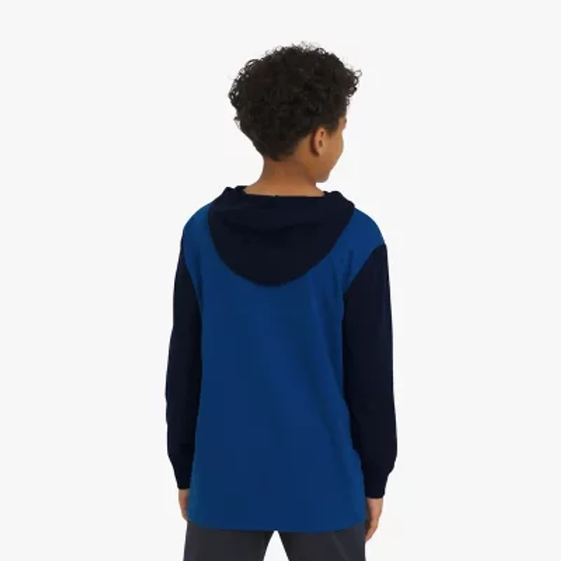 Champion Big Kid Boys Hooded Long Sleeve Regular Fit Graphic T-Shirt