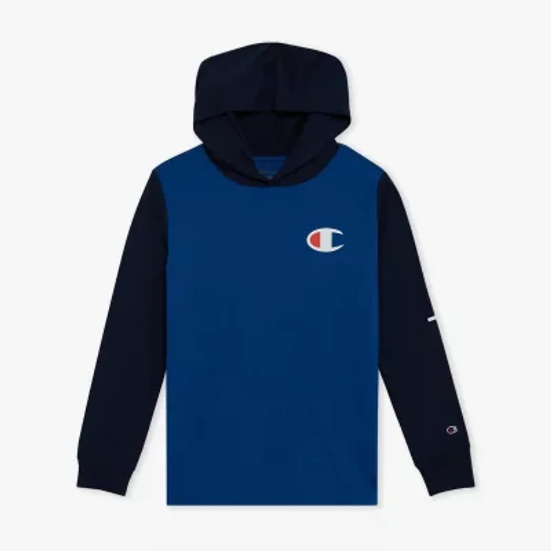 Champion Big Kid Boys Hooded Long Sleeve Regular Fit Graphic T-Shirt