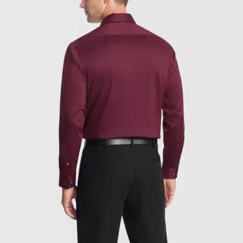 Van Heusen Ultra Wrinkle Free Mens Slim Fit Stretch Fabric Long Sleeve Dress Shirt
