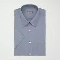 Van Heusen Ultra Wrinkle Free Mens Regular Fit Wrinkle Free Short Sleeve Dress Shirt