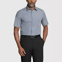 Van Heusen Ultra Wrinkle Free Mens Regular Fit Wrinkle Free Short Sleeve Dress Shirt