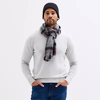 St. John's Bay Plaid Scarf And Beanie Set Plaid Oblong Scarf