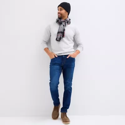 St. John's Bay Plaid Scarf And Beanie Set Plaid Oblong Scarf