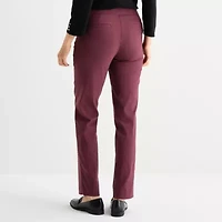 Liz Claiborne Lisa Womens Straight Mid Rise Pull-On Pant