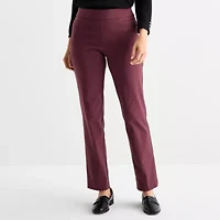 Liz Claiborne Lisa Womens Straight Mid Rise Pull-On Pant