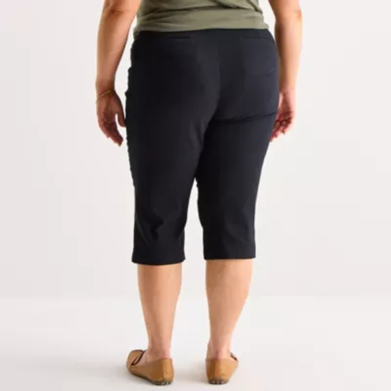 St. John's Bay Womens Plus High Rise Capri Pant