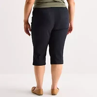 St. John's Bay Womens Plus High Rise Capri Pant