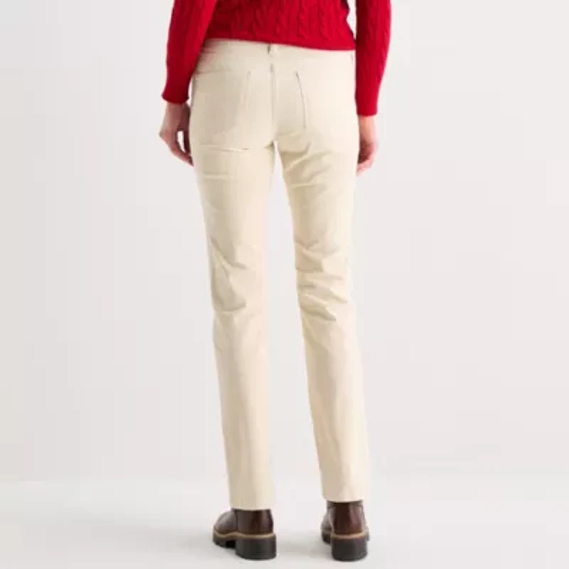 St. John's Bay Womens Mid Rise Bootcut Corduroy Pant