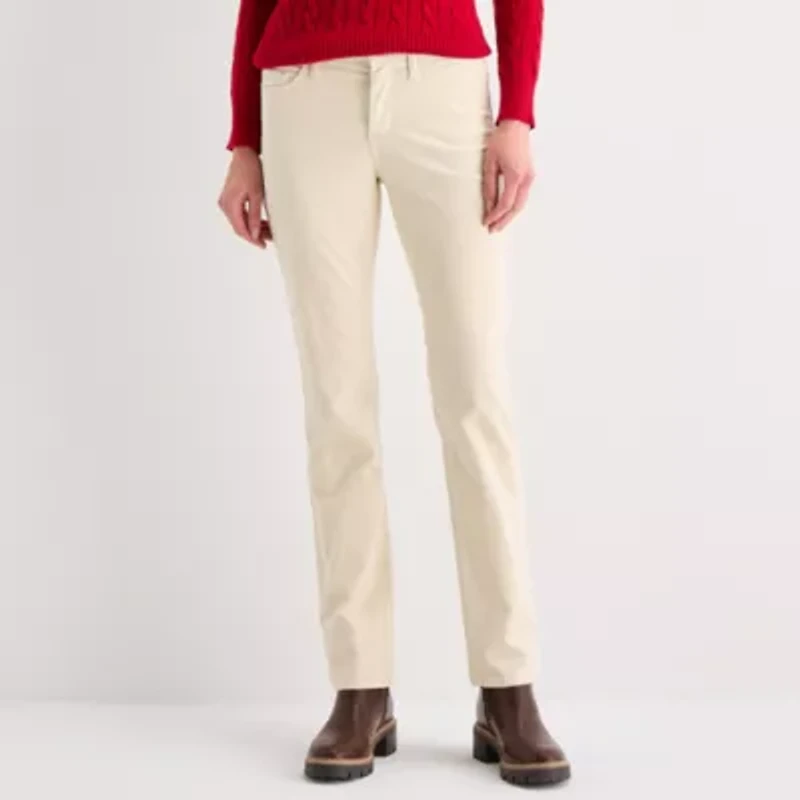 St. John's Bay Womens Mid Rise Bootcut Corduroy Pant