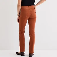 St. John's Bay Womens Mid Rise Straight Corduroy Pant