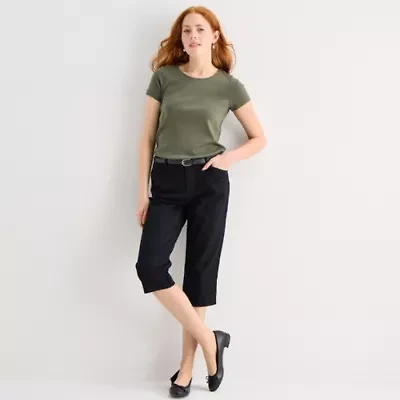 St. John's Bay Womens Mid Rise Capri Pant