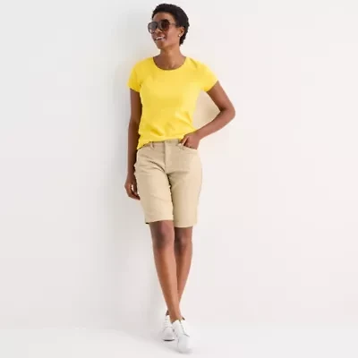St. John's Bay Womens 19" Mid Rise Bermuda Short