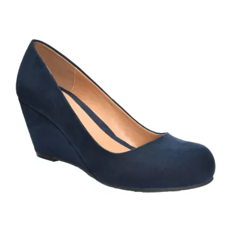 CL by Laundry Nima Womens Round Closed Toe Wedge Heel Pumps