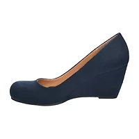 CL by Laundry Nima Womens Round Closed Toe Wedge Heel Pumps