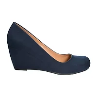 CL by Laundry Nima Womens Round Closed Toe Wedge Heel Pumps