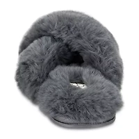JS Jessica Simpson High Plush Cross Womens Slip-On Slippers