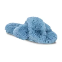 Jessica Simpson High Plush Cross Womens Slip-On Slippers