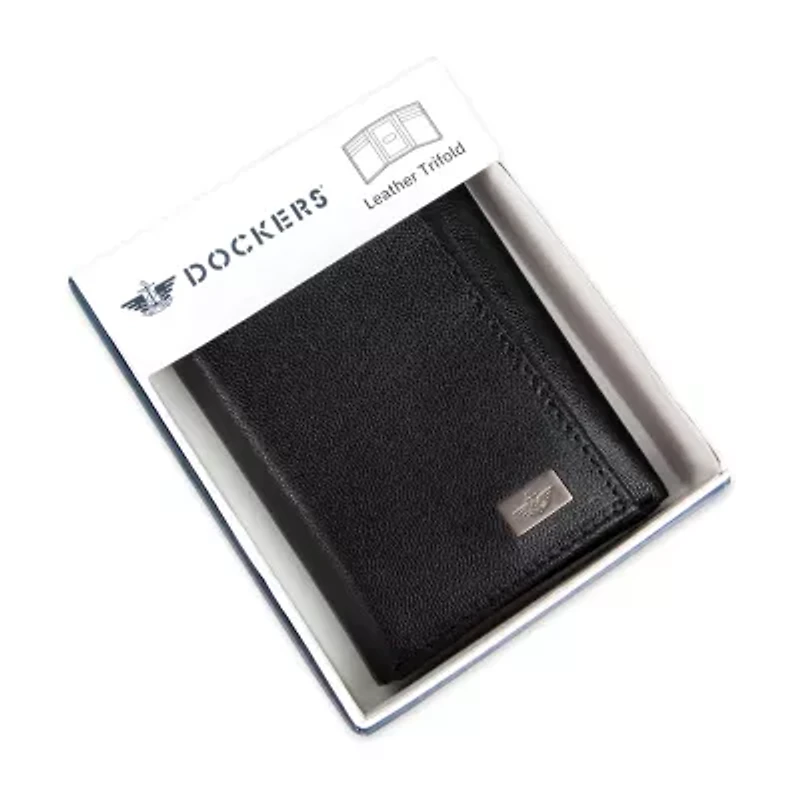 Dockers Rfid Extra Capacity Trifold Mens Personalized Trifold Wallet