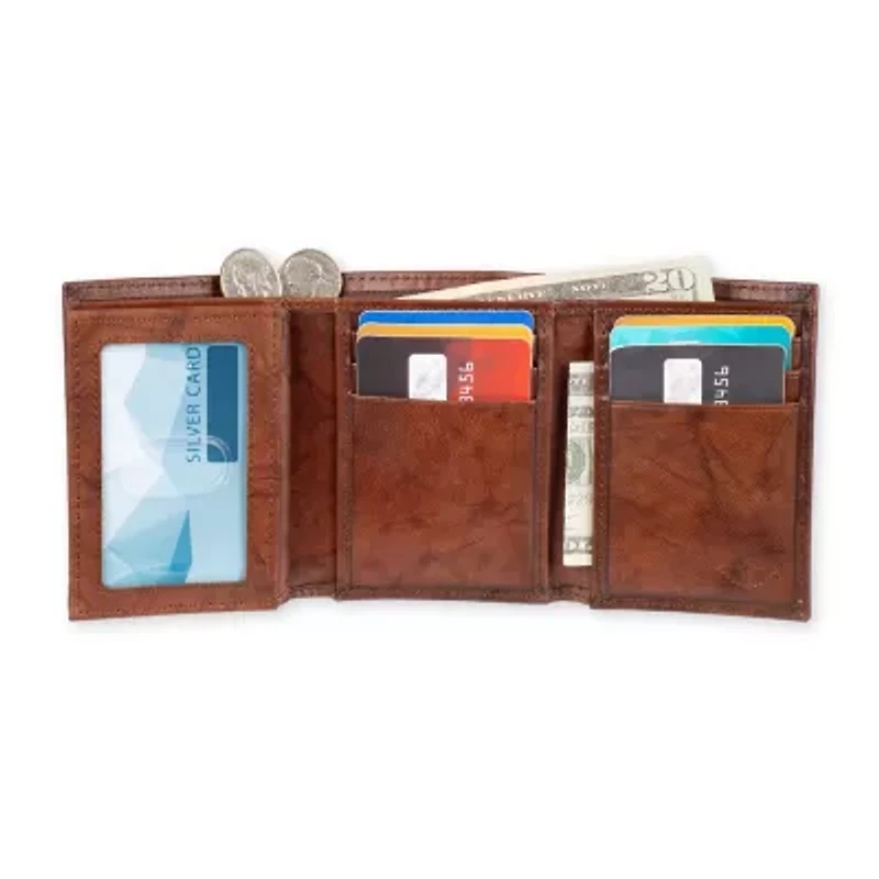Dockers Rfid Extra Capacity Trifold With Zipper Mens Personalized Trifold Wallet