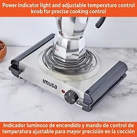 IMUSA Electric Stainless Steel Single Burner