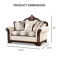 Dulupen Roll-Arm Upholstered Loveseat
