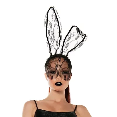 Womens Lace Bunny Mask Costume