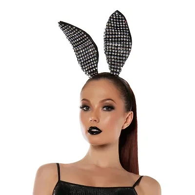 Womens Sparkle Bunny Ears Costume