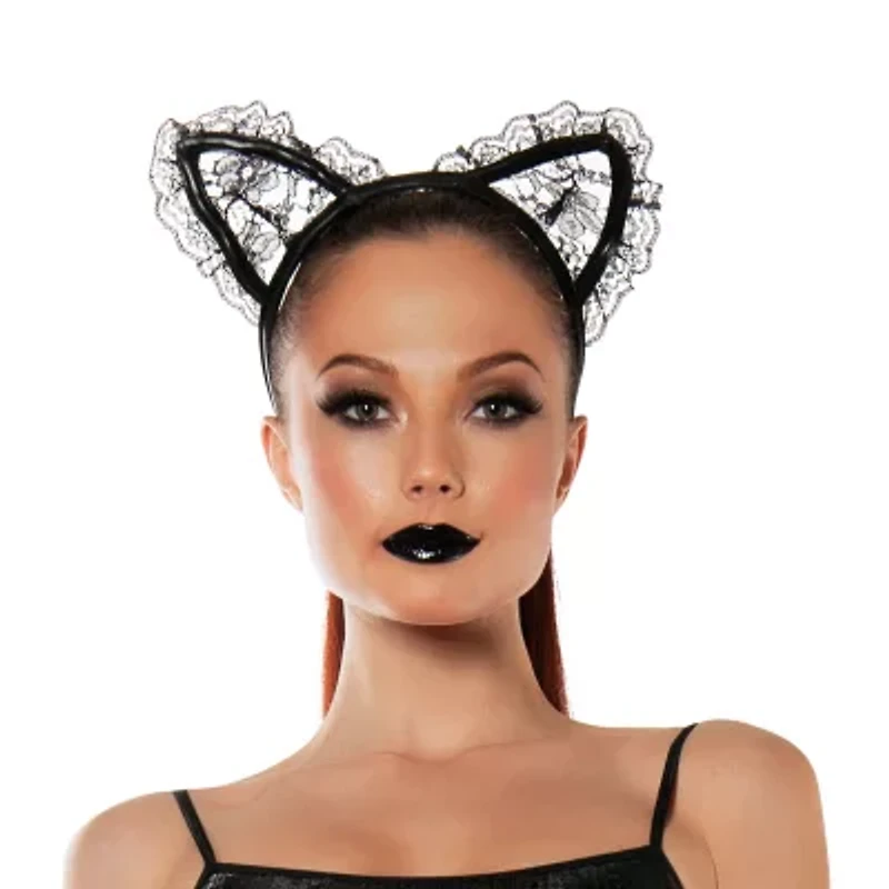 Womens Lace Cat Ears Costume