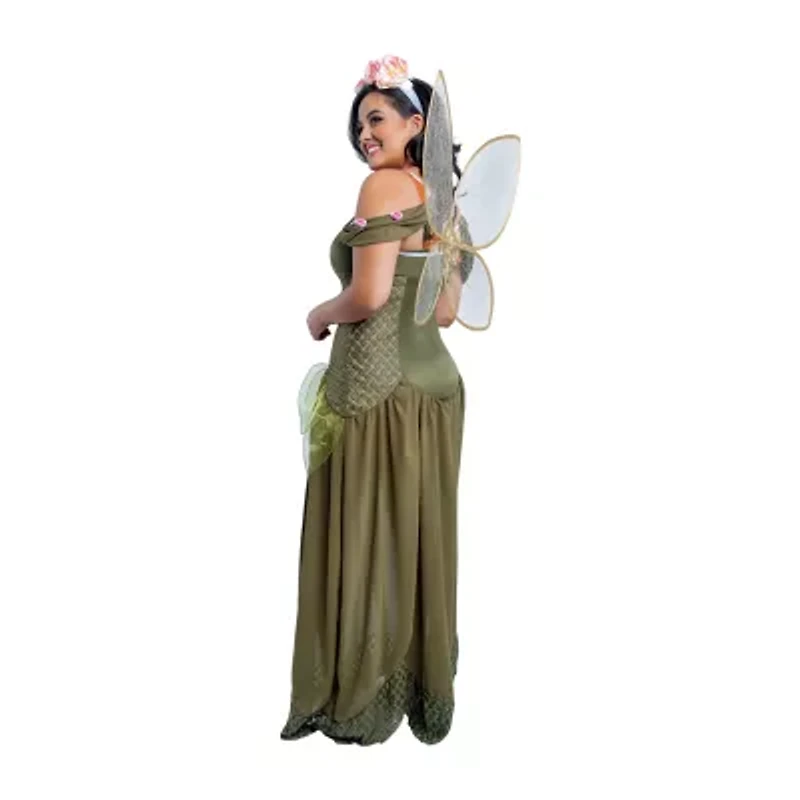 Womens Plus Rose Fairy Princess Costume