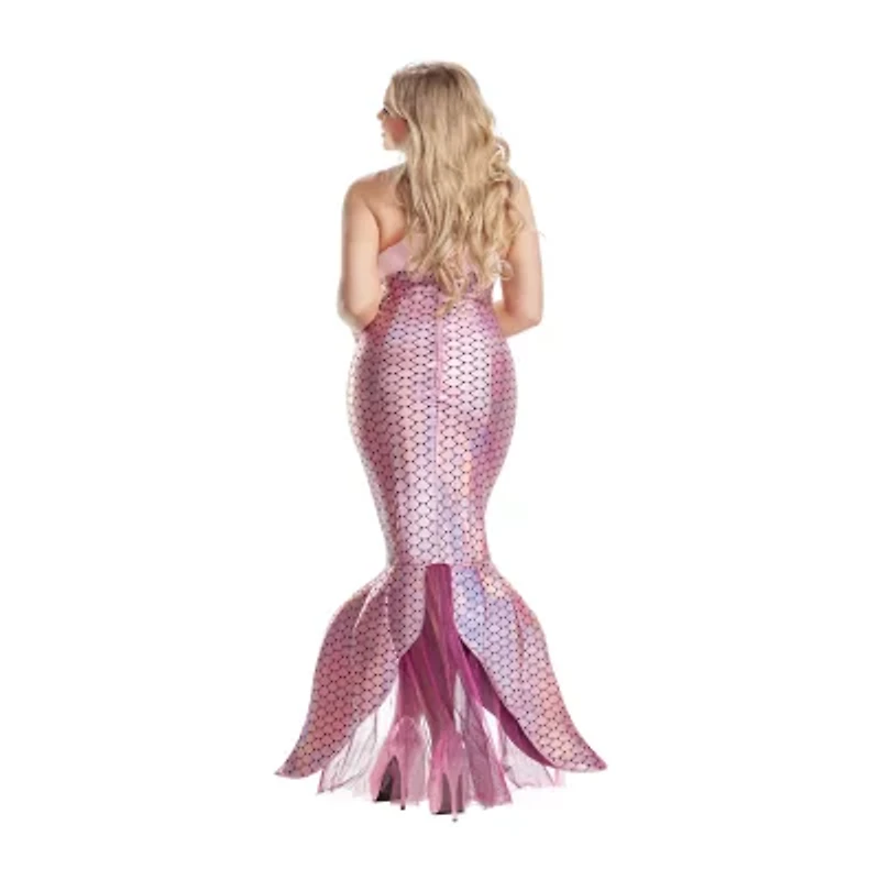 Womens Plus Blushing Betty Mermaid Costume
