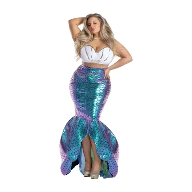 Womens Plus Under Sea Mermaid Costume