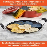IMUSA 11" Round Comal Griddle with Bakelit Handle