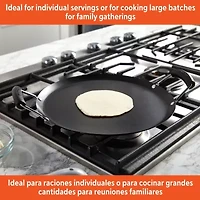 IMUSA 11" Round Comal Griddle with Bakelit Handle