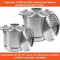 IMUSA 2-pc. Aluminum Steamer Set with Lids
