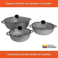 IMUSA Basic 6-pc. Caldero Set with Glass Lids
