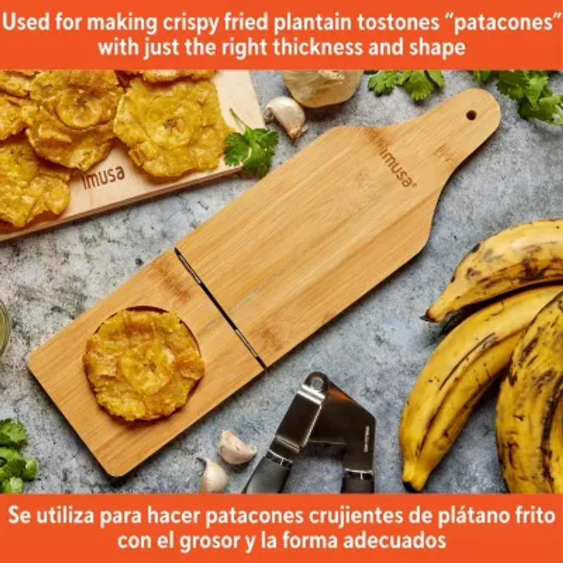 IMUSA Bamboo Large Plaintain Press
