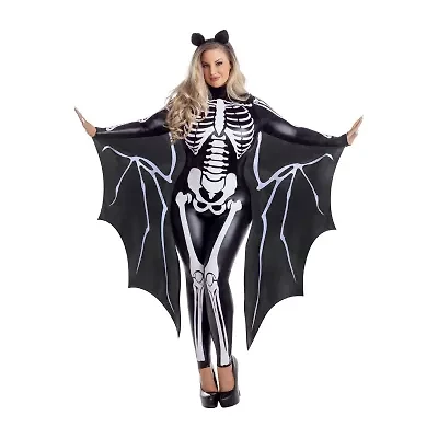 Womens Plus Battie Skeleton Costume