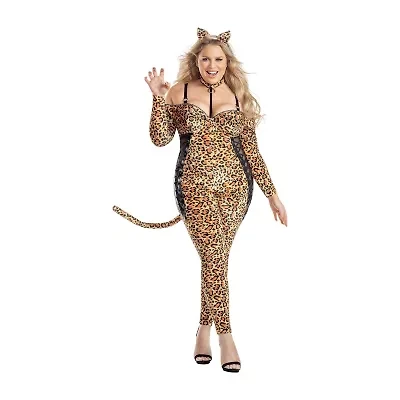 Womens Plus Leopard Lady Costume