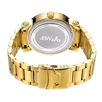 JBW Victor Mens Diamond- and Crystal-Accent Gold-Tone Stainless Steel Watch JB-8102-A