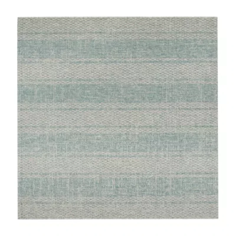 Safavieh Courtyard Collection Elena Geometric Indoor/Outdoor Round Area Rug