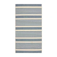 Safavieh Courtyard Collection Santos Stripe Indoor/Outdoor Area Rug