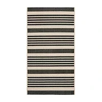Safavieh Courtyard Collection Santos Stripe Indoor/Outdoor Area Rug