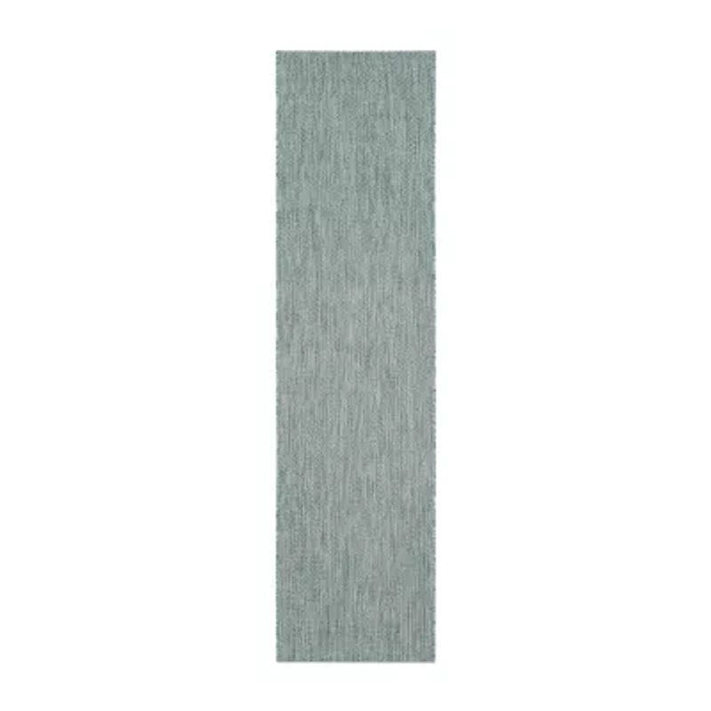 Safavieh Courtyard Collection Flora Geometric Indoor/Outdoor Runner Rug